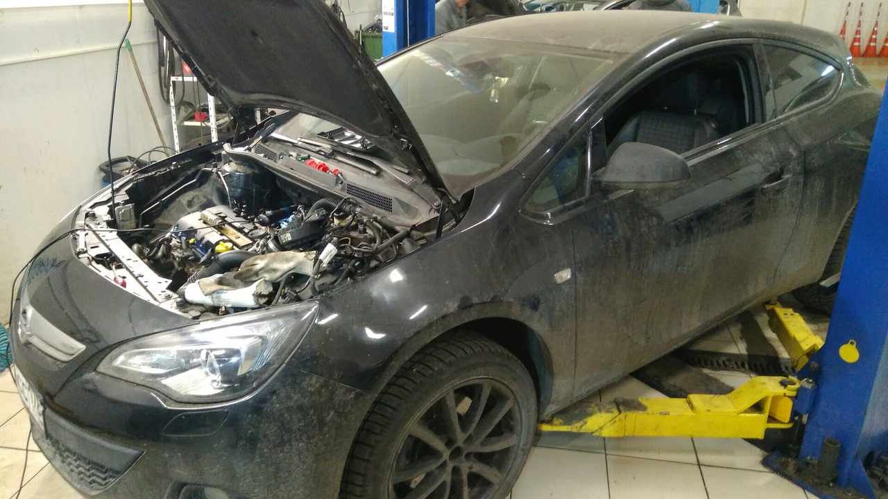 Opel Astra J 2013 (A14NET) - замена двигателя
